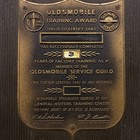 Vintage 1949-56 Oldsmobile Service Training Award Plaque Sign Gm General Motors