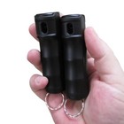 2 Pack Police Magnum Pepper Spray 1 2oz W  Black Flip Top Keychain Self Defense