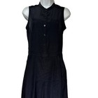 Halogen Petite Black Sleeveless Collared Jumpsuit Crop Capri Pantsuit Size Xsp