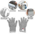 1pair Xxs 6-8yr Kid Cut-resistant Stretch Gloves Safety Cuts Level 5 Protection 