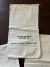 Lot Of 3 Vintage Security Pacific National Bank Cloth Canvas Money Bags
