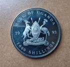 1993 Uganda 1000 Shillings Matterhorn Colorized Coin Raised Relief