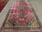4x6 Old Antique Oriental Rug Vintage Handmade Hand-knotted Red Pink Blue Worn Ft
