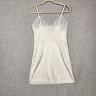 Vintage Dawn To Dusk Slip Dress Womens 34 Lace Trim Nylon Tricot Lingerie 90s