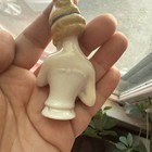 Vintage Porcelain Half Doll Pin Cushion Lady With Ribbon And Fan Made In Germany