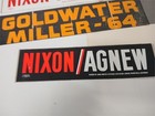 Vtg 1960s 70s Lot 8 Political Bumper Stickers Kennedy  Nixon  Goldwater  Wallace