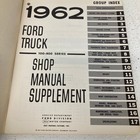 1962 Ford Truck 100-800 Series Shop Manual Supplement
