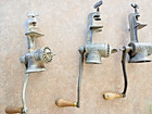 Vintage Cast Iron Meat Grinder Lot Of 3 Griswold Puritan Universal Economy 10