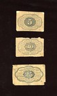  rare  Set Of First Issue 5c 10c 25c  Fractional Currency Notes