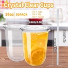 Clear Plastic Cups With Lids And Sts  Disposable Iced Coffee