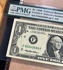 Fr  1924-f 1999  1 Federal Reserve Note Atlanta  gutter Fold Error  Pmg 65 Epq