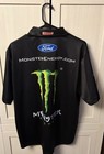 Stewart-haas Racing Medium Race Used Monster Energy Ford Pit Crew Shirt Nascar 3
