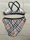 Burberry Kids Plaid Two-piece Bikini 3t Fair Condition