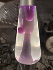 Vintage 90s Lava Lite Lamp Purple Wax Complete Working 16 5   