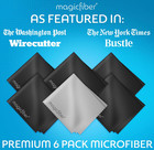 Magicfiber Microfiber Cleaning Cloth  6 Pack - Premium Cloth For Glasses  Lens  
