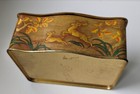 Deer Fawn Embossed Art Deco Biscuit Tin Vintage Lidded 12mb English Preserves