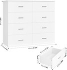 8 Drawer Dresser White Dresser  Dresser For Bedroom  Double Dresser Chest Of Dra