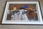 Vintage Brooklyn Dodgers Baseball Lithograph By Bill Williams Framed   180 600
