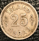 High Grade 1940 Iceland 25 Aurar Coin-sep272