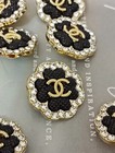 Lot Of10 22 Mm Designer Button Chanel Button Replacement Gold Tone 