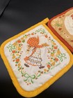 Vintage Holly Hobbie Quilted Pot Holders Set Of  3  American Greetings Corp 