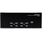 Startech 4 Port Triple Monitor Dvi Usb Kvm Switch With Audio   Usb 2 0 Hub