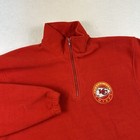 Kansas City Chiefs Fleece Pullover Jacket Mens Large Red Nfl Football Sport One