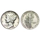 Mercury Dime Coin - 90  Pure Silver - Clear Date - Authentic Vintage - Free Ship