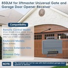 For Liftmaster 850lm Universal Gate And 850lm Receiver And Power Supply Set