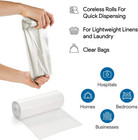 7-10 Gallon Clear Garbage Can Liners  100 Count - Small - Medium Trash Can Liner