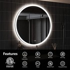 32 Inch Round Led Bathroom Mirror 32 l X 32 w Frameless  front Light backlit 