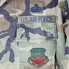 Vintage U s  Air Force Jacket Mens Medium Woodland Camo Bdu Patches Military 90s