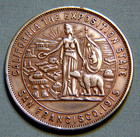 1915 Panama Pacific Exposition So-called Dollar Token With Battleship Lot 1352