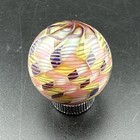 Contemporary Handmade Art Glass Marble 1 05  Layered Fumed Lattice Piecrust Mib 