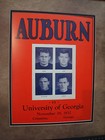 Vintage Auburn Tiger Football Poster  Framed  auburn Vs University Of Georgia  