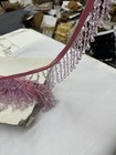 3    Beaded Trim Fringe -  Sold By The Yard  Pink