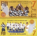 Fiji 7 Dollars 2020 2022  Unc  2 Pcs Pair  Commemorative  P-122  Prefix Fij