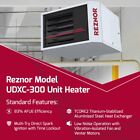 Reznor Udxc 300 000 Btu Commercial Ng lp Gas Heater Low Static Fan Unit  Venting