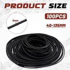 100pcs Assorted Square Rubber Drive Belts For Cassette Player Repair Free Ship