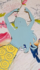 Hobby Lobby Nautical Turquoise Blue   Yellow 24  Tall Metal Mermaid Wall Decor