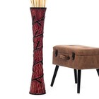  Large Floor Vase     Handmade Flower Holder Made Of Wood  36 Inches Red  Black