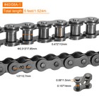  40 08a-1 Roller Chain 5 Feet With Free Chain Master Link  120 Links