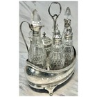 1805 Georgian London English Sterling Silver Cruet Set Charles Chesterman Ii