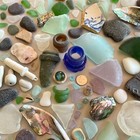 Genuine Beach Sea Glass - 1 And 1 2 Pounds W  Sea Marble Surf-tumbled Mendocino