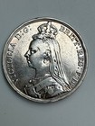 1887 United Kingdom Silver Crown Coin Polished