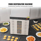 10 Trays Food Dehydrator Machine Stainless Steel 1000w Jerky Fruit Drying