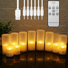 6pcs Rechargeable Flameless Flickering Led Candles Tea Lights With Timer Remote