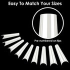 500pcs False Nail Tips Diy C Curve Half Cover Extra Long Fake Nails Finger Nails