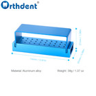 30holes Dental Diamond Bur Burs Block Holder Sterilizing Box Aluminium Autoclave