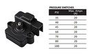 Seaflo Replacement Adjustable Pressure Switch  45 Psi  45 Psi  Black